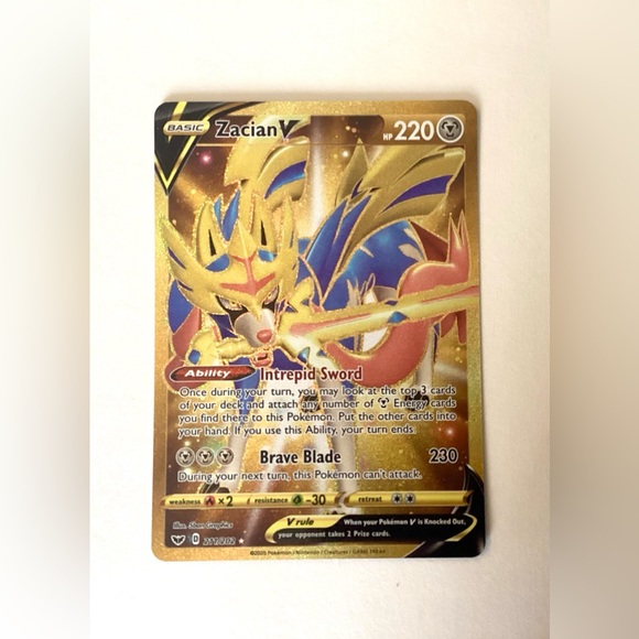 POKÉMON SECRET RARE FULL ART ZACIAN GOLD| PERFECT CHRISTMAS GIFT - Picture 1 of 2